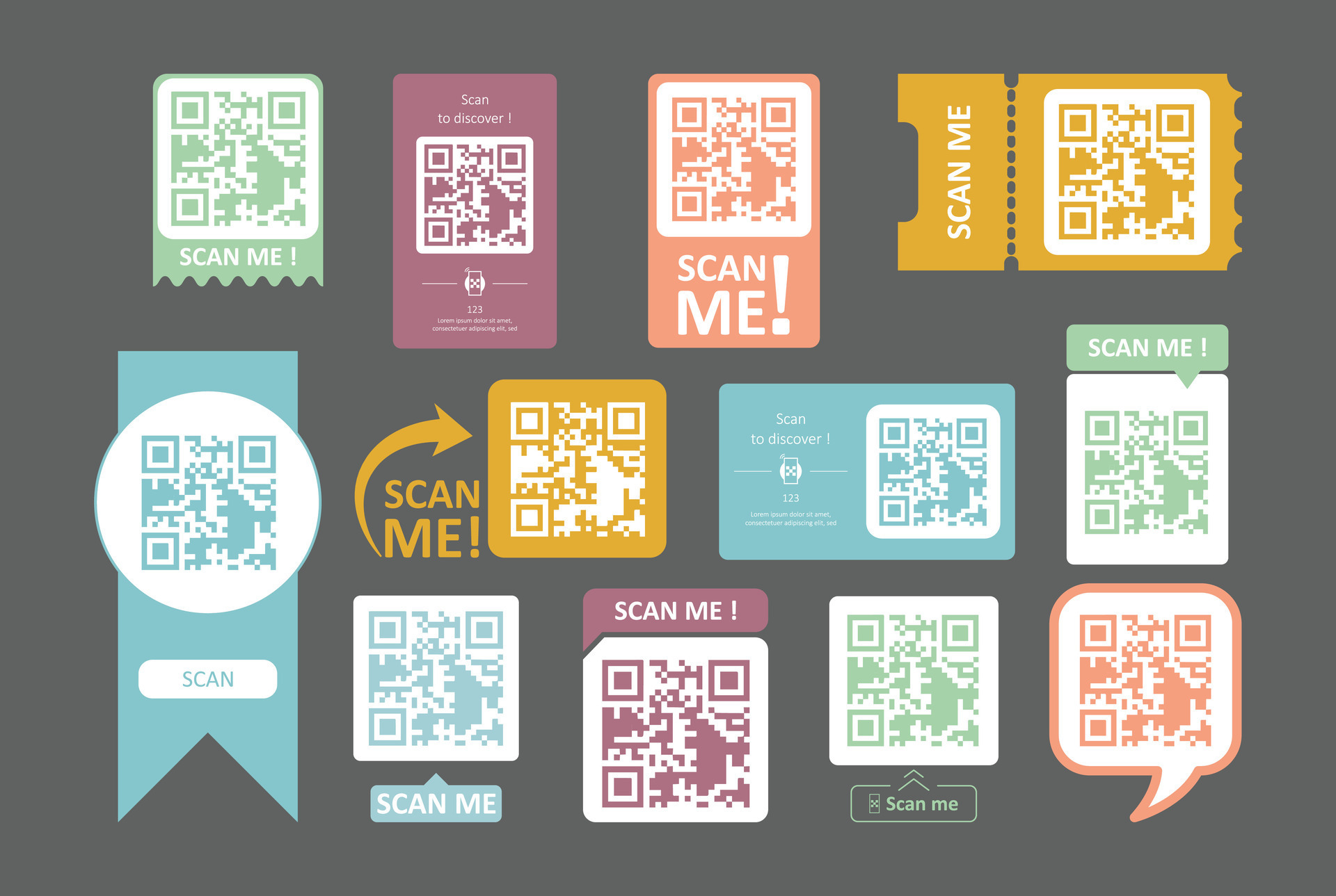 qr code design template 47061389 Vector Art at Vecteezy