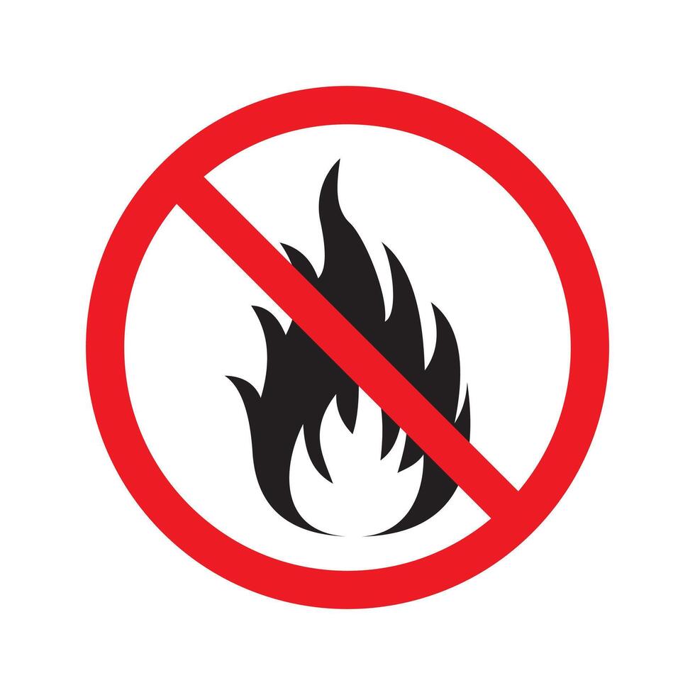 no fire sign vector