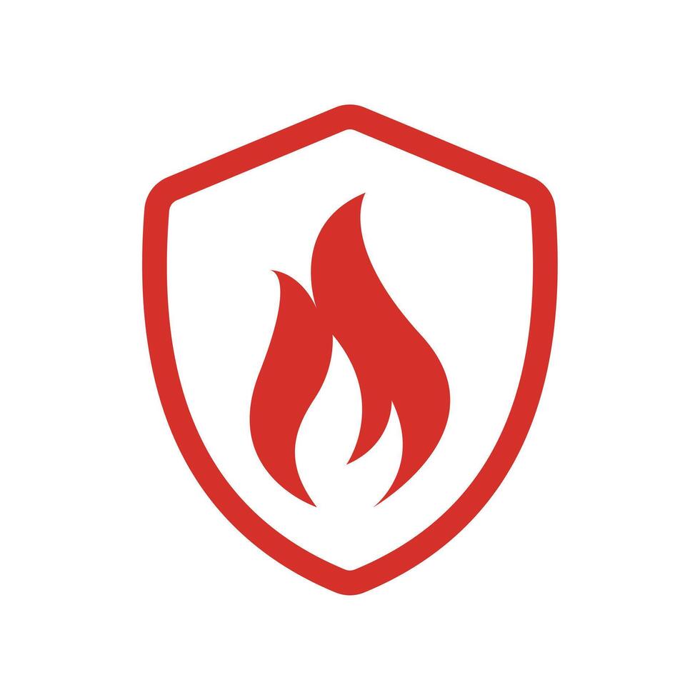 fire shields guard icon logo vector