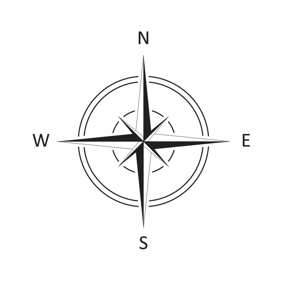 compass design black white vector
