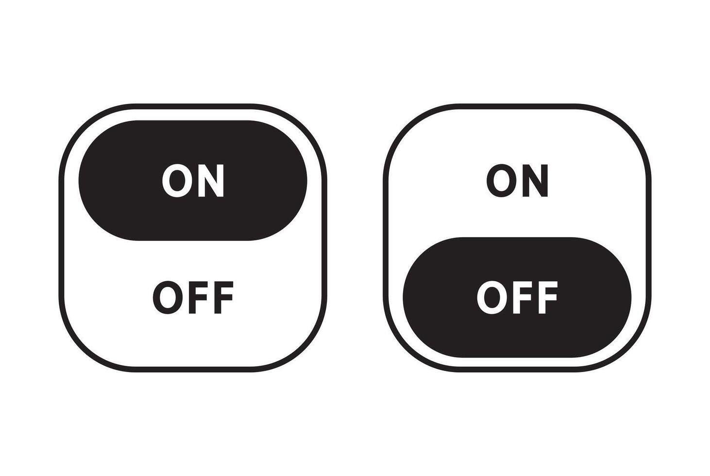 on off icon vector