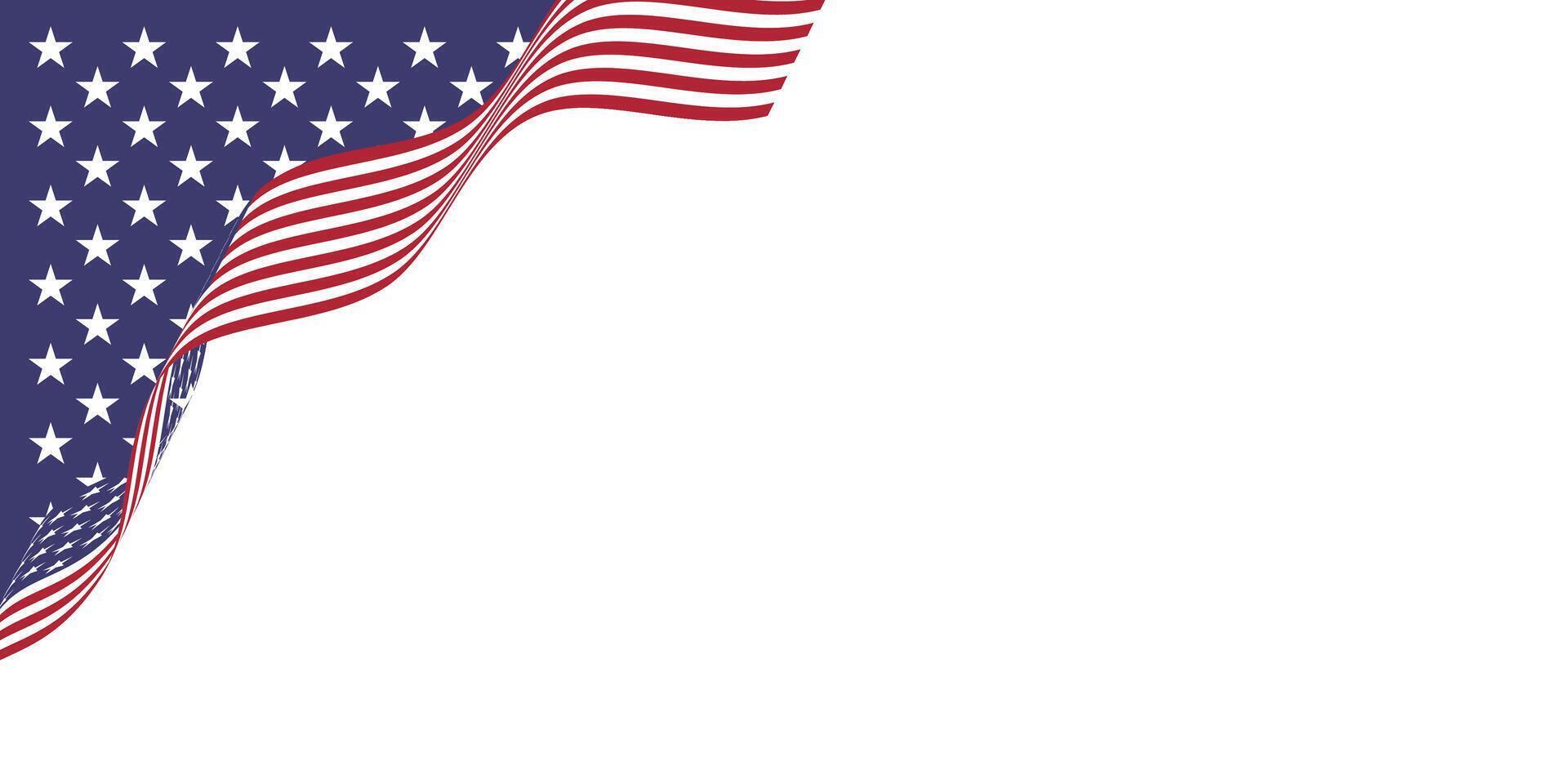 american flag background template vector