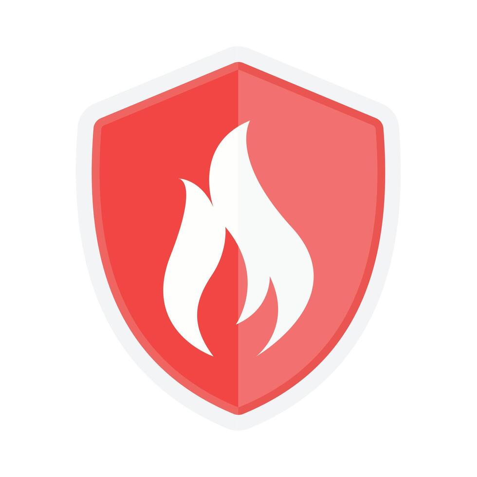 fire shields guard icon logo vector