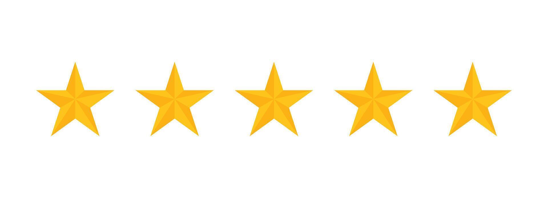 rating stars icon vector