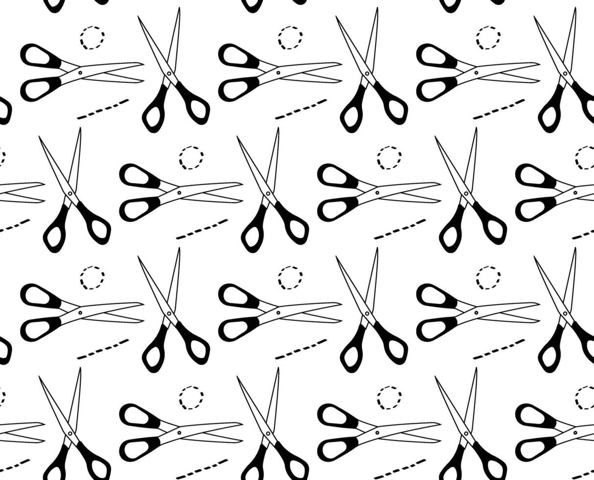 scissor seamless pattern vector