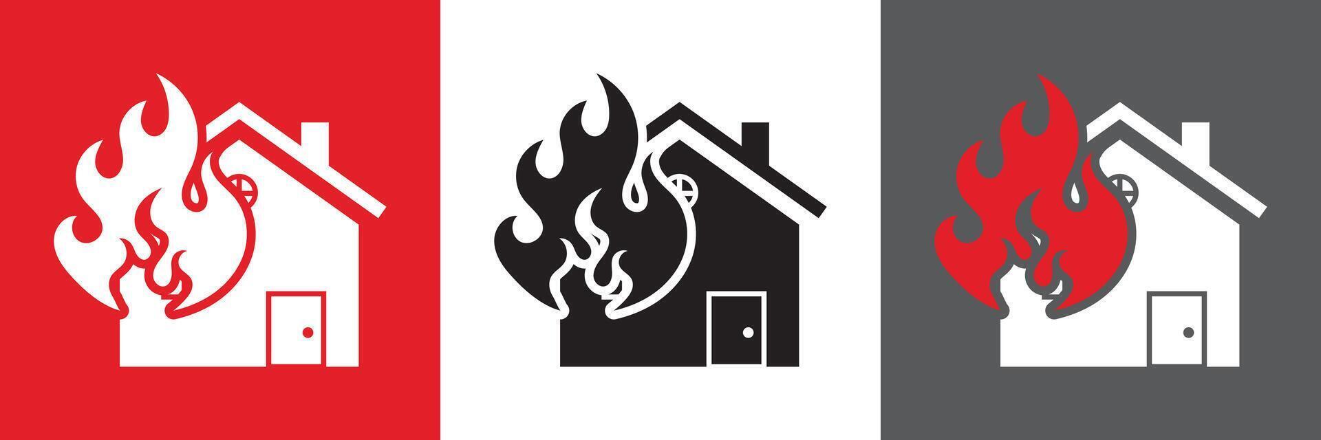 home fire icon vector