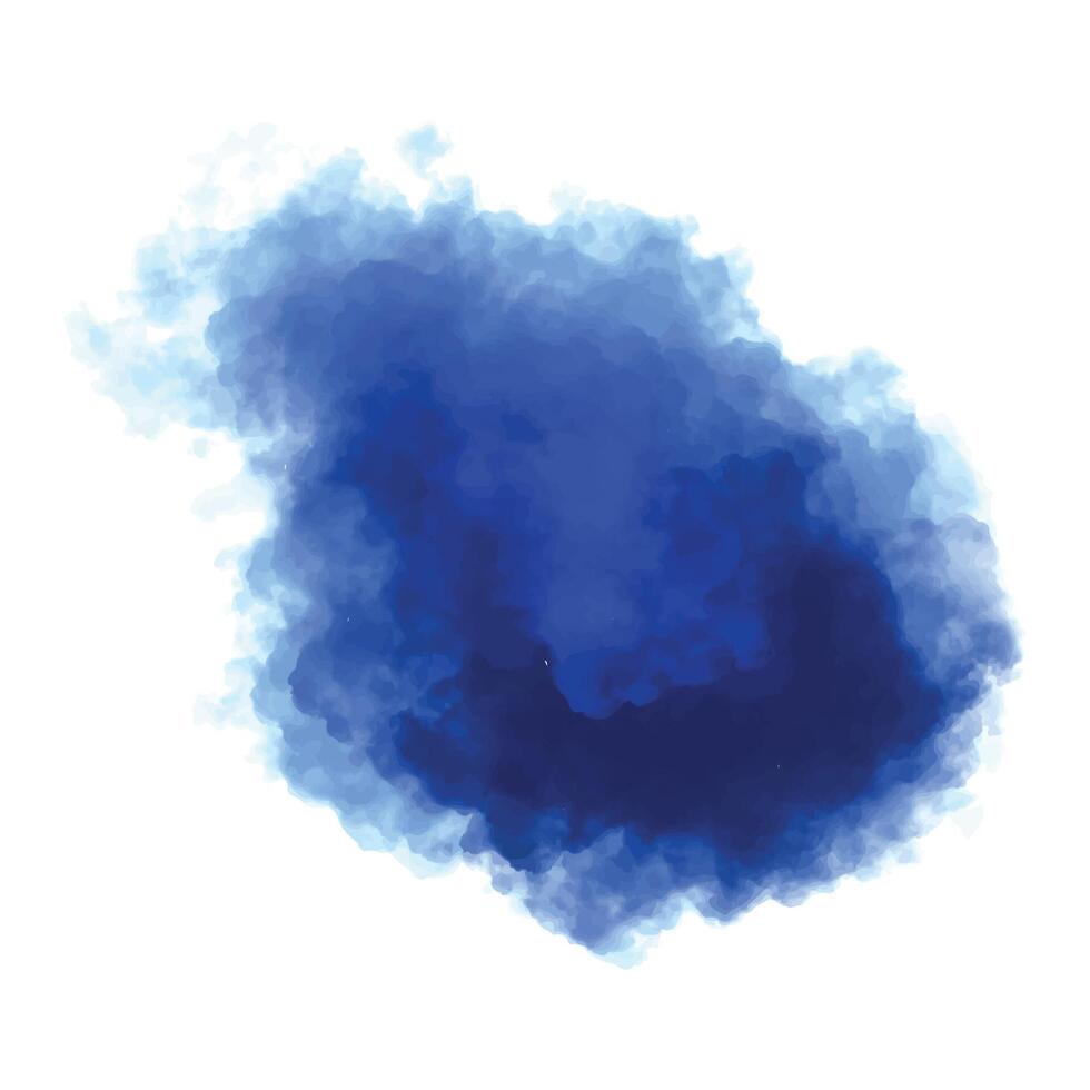 Abstract watercolor hand paint blue splash on white background vector