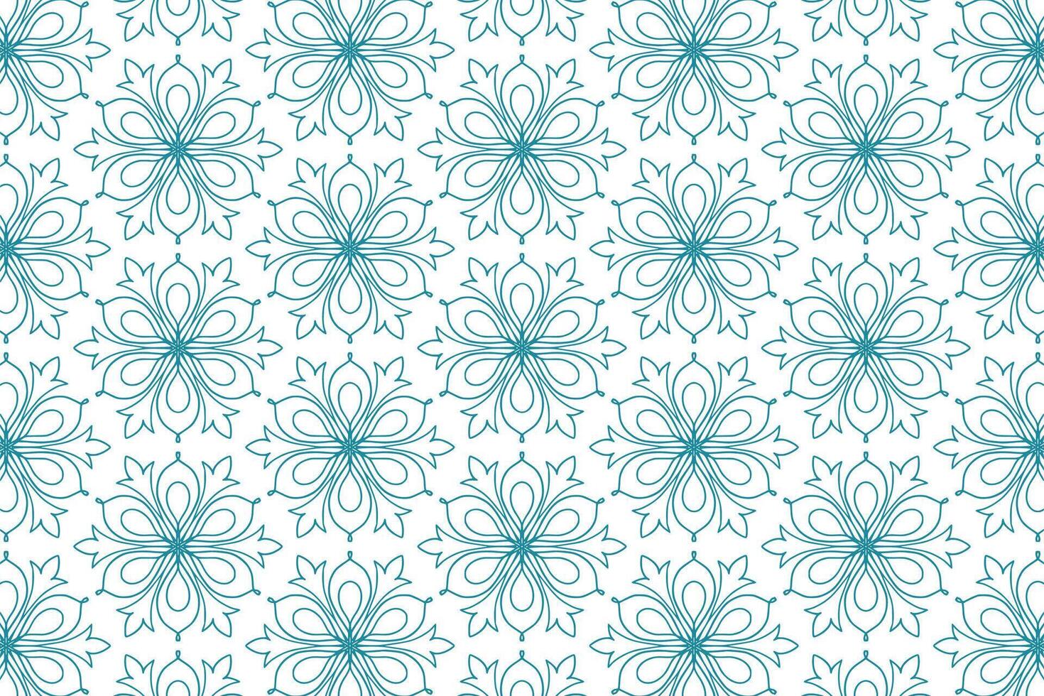Beautiful floral hand drawn botanical pattern on white background vector