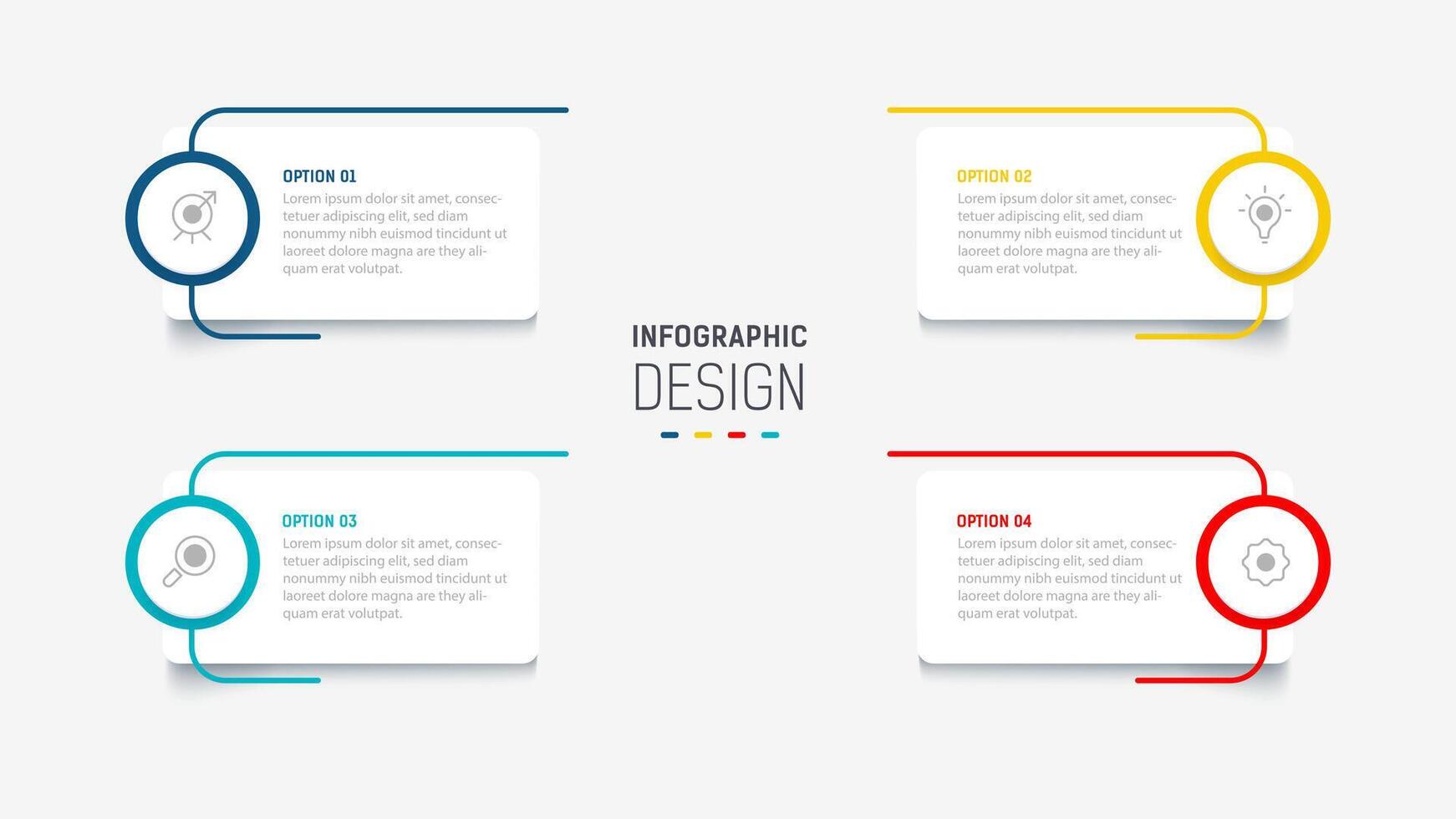 Four Step Infographic label design template with line icons. process steps diagram, presentations, workflow layout, banner, flow chart, info graph illustration. vector