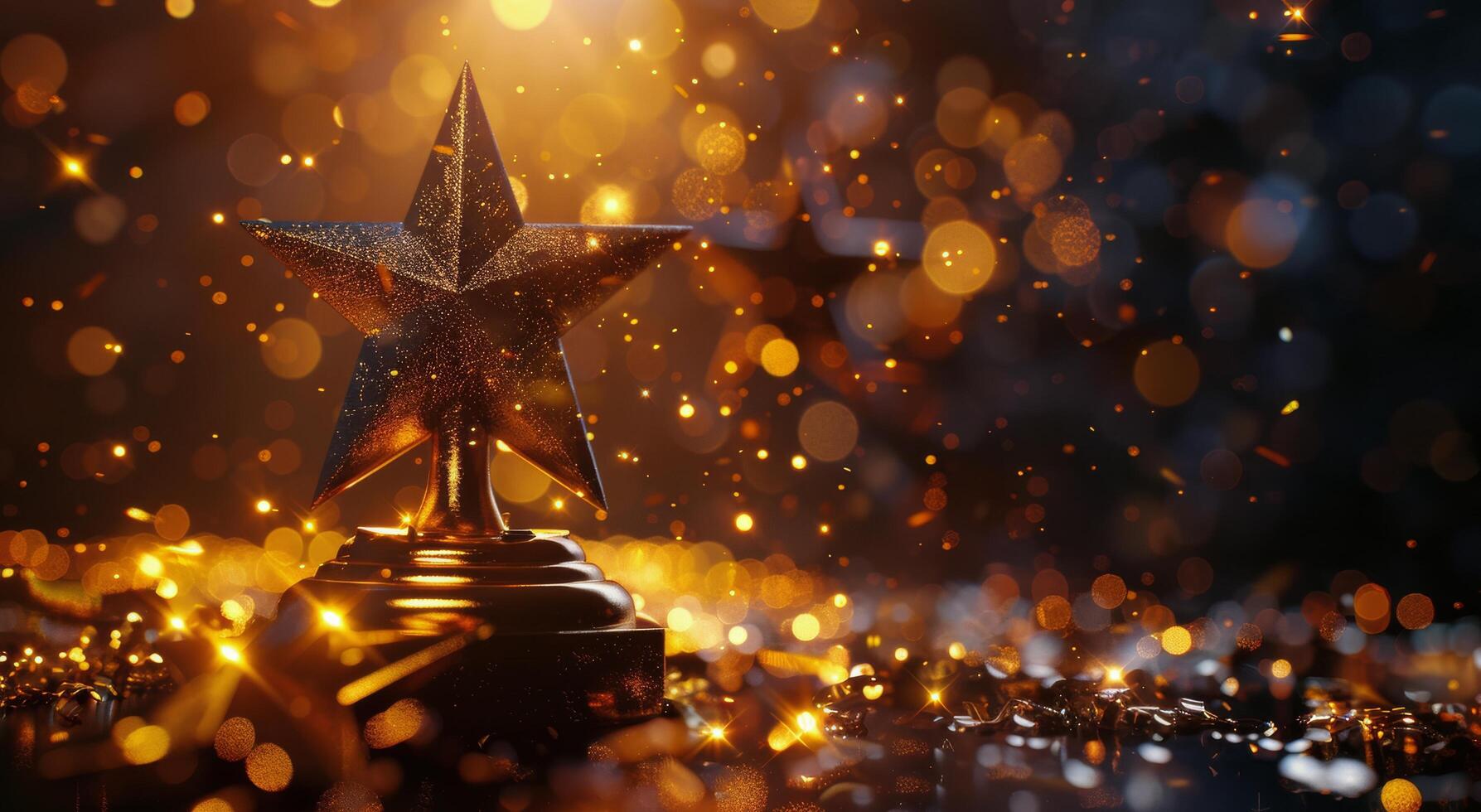 Gold Star Awards Ceremony With Confetti photo