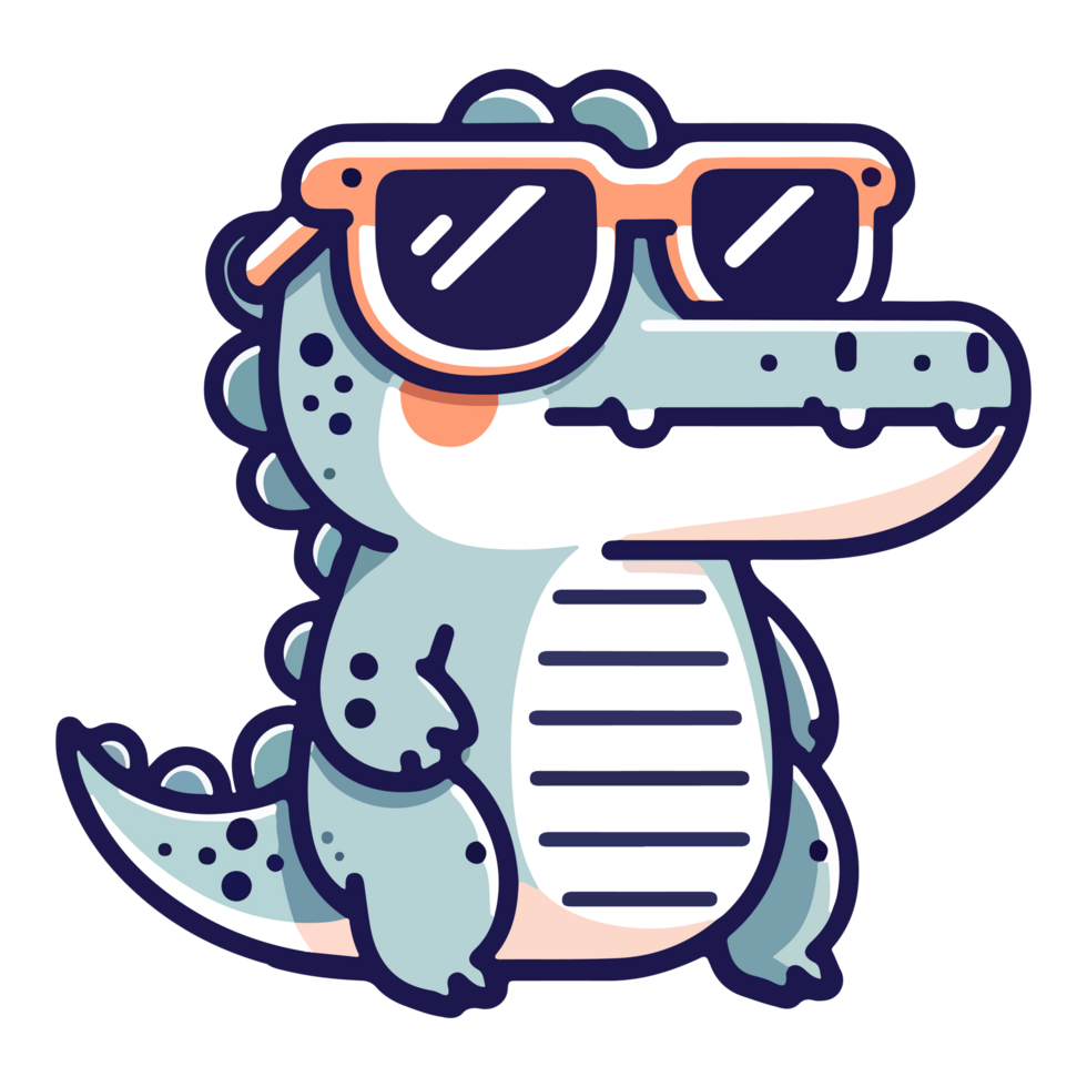 cute crocodile cartoon icon character png