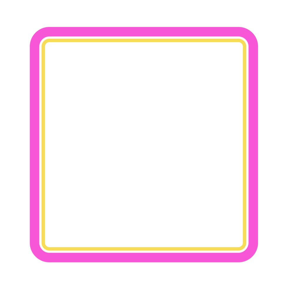 Element frame square retro 80s-90s style. png