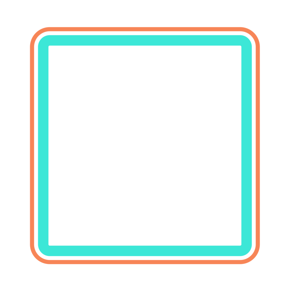 Element frame square retro 80s-90s style. png