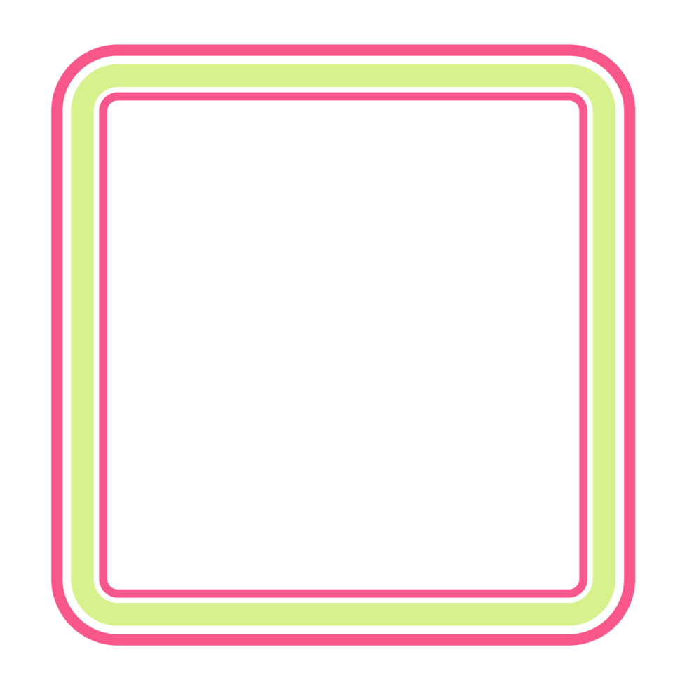 Element frame square retro 80s-90s style. png