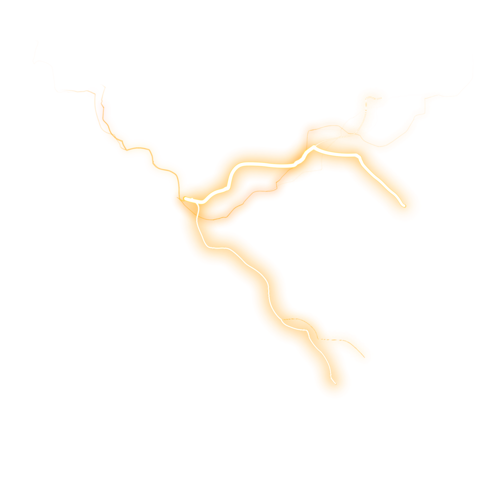 abstract yellow lightning element png