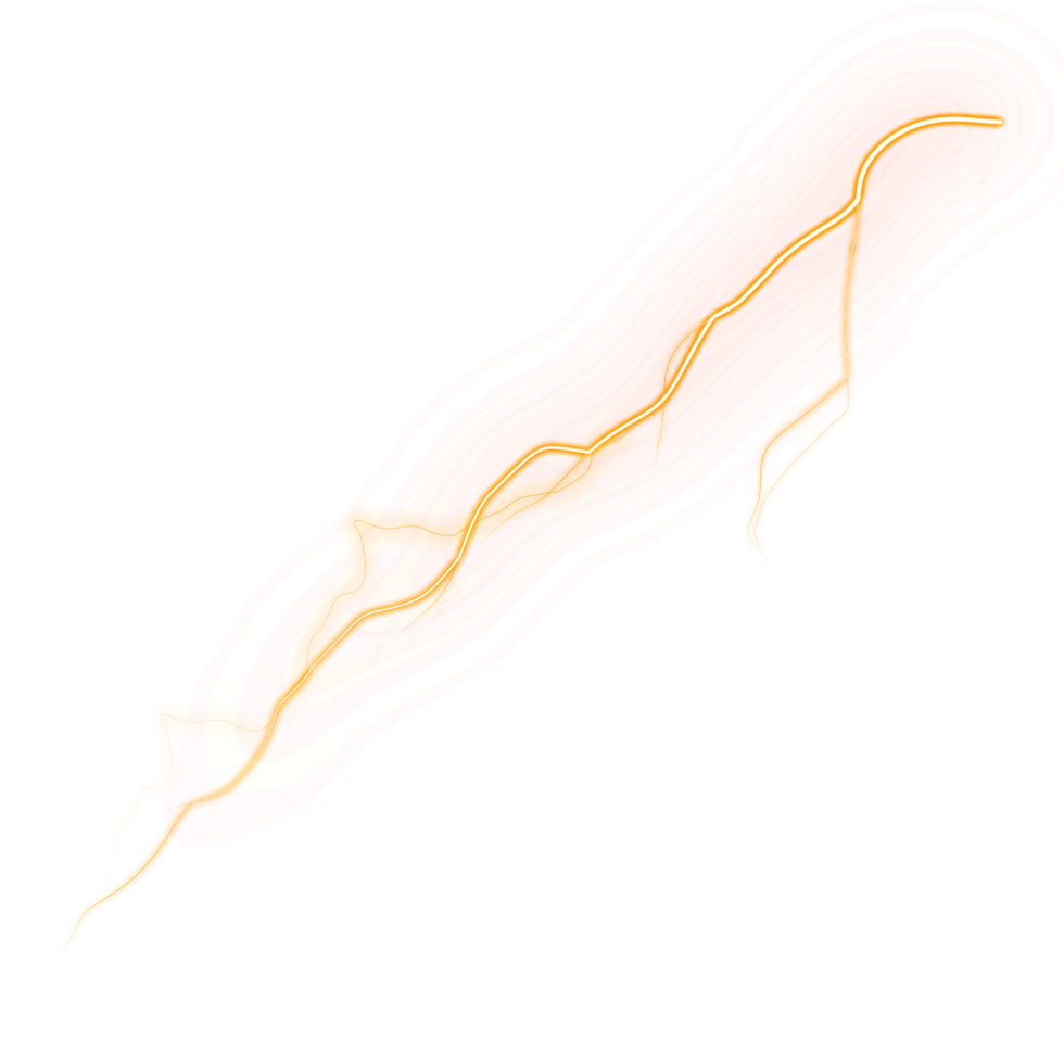 abstract yellow lightning element png
