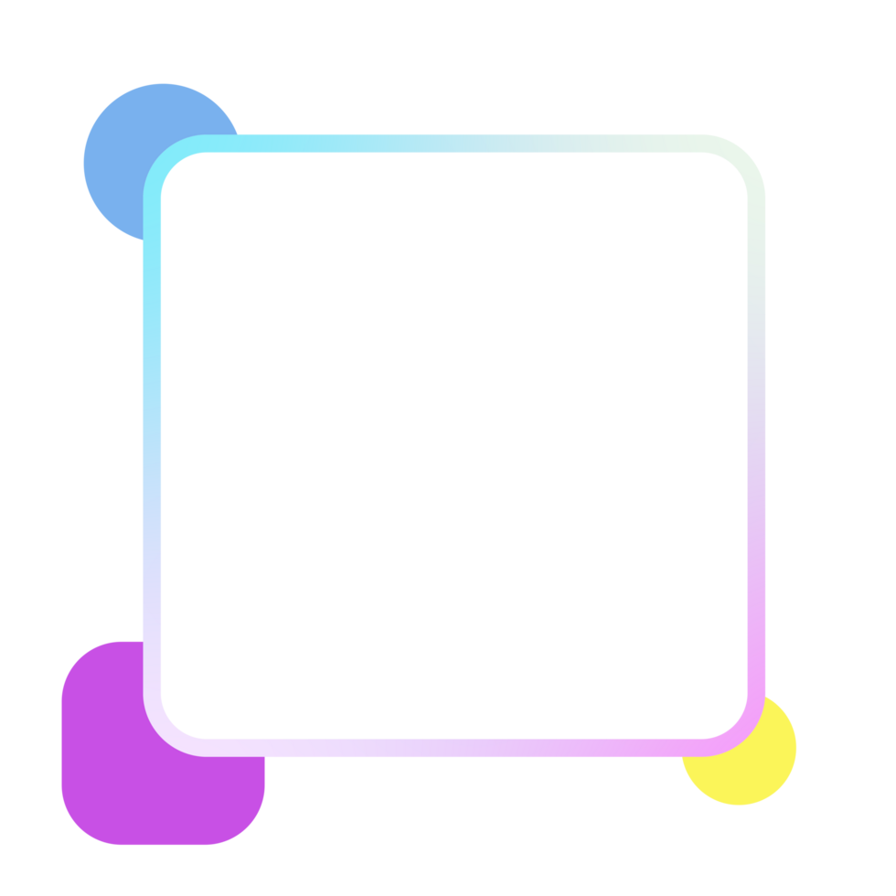 Element frame square retro 80s-90s style. png