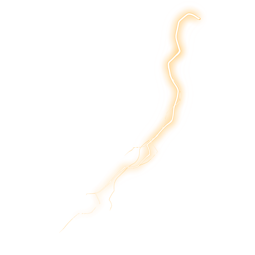 abstract yellow lightning element png