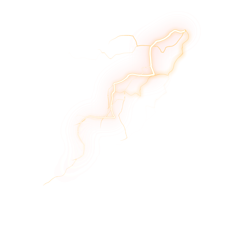 abstract yellow lightning element png