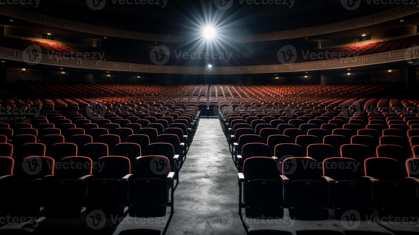 An empty theater awaits the arrival of its audience photo