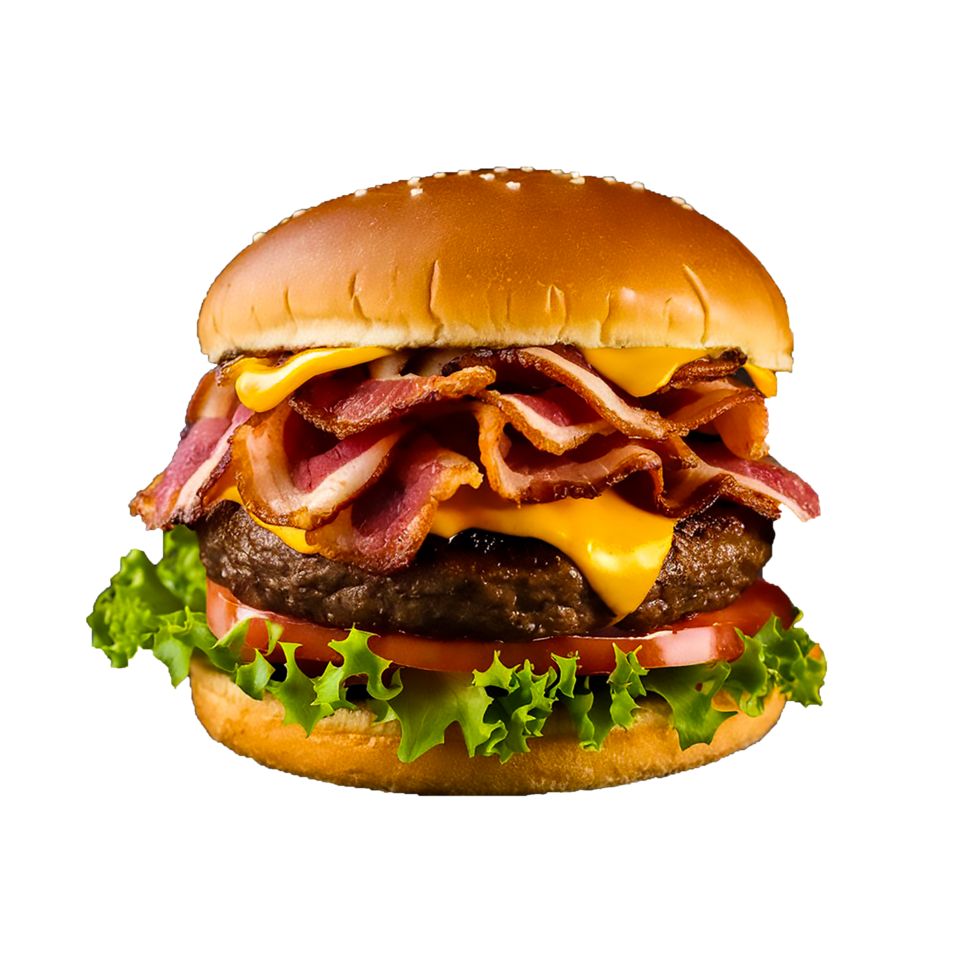 Juicy delicious Bacon Bliss Burger png