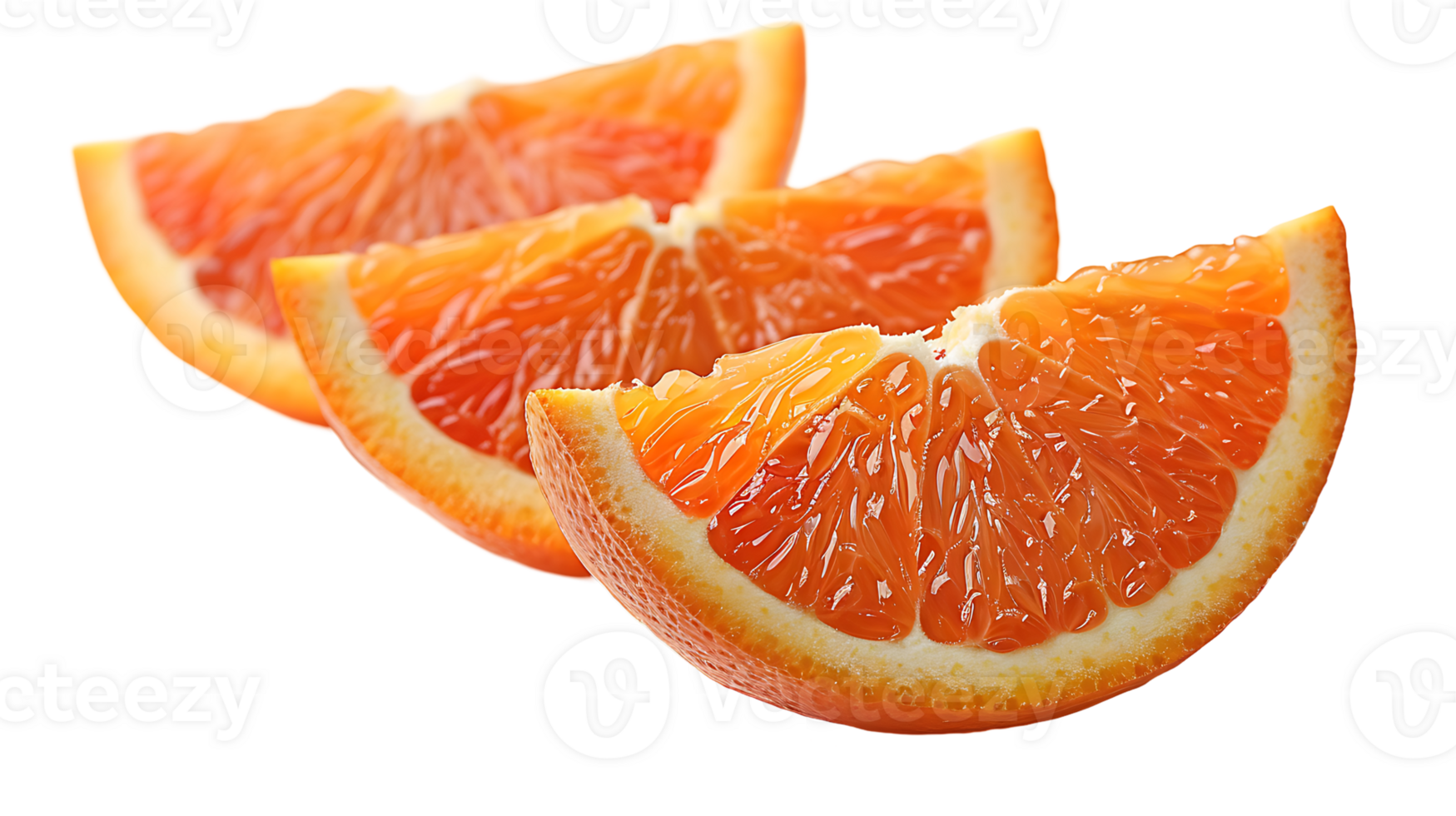Slice orange fruit on a transparent background png