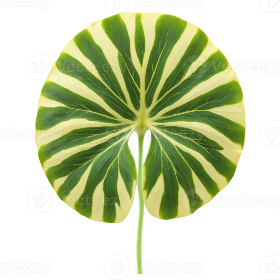 Maranta leaf round leaf with dark green and light green patterning Maranta leuconeura Fascinator png