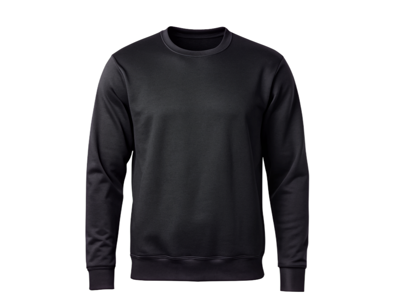 Mockup of a A Black Crewneck Sweatshirt png