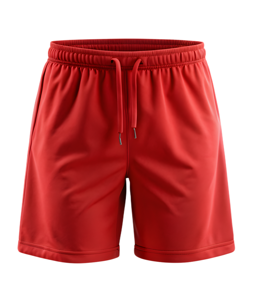 A Mockup of Red Shorts for Men png