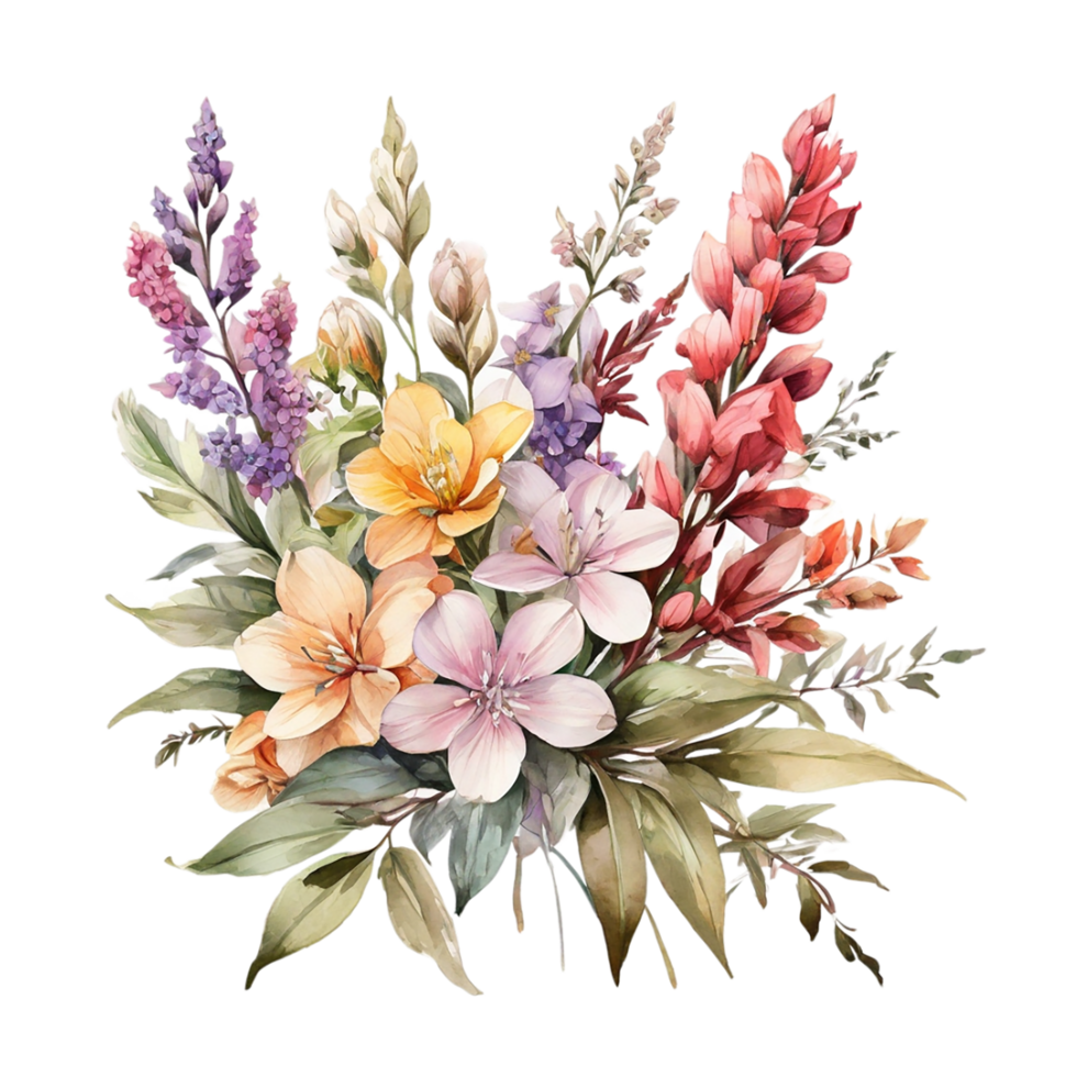 Watercolor Flower Bouquet png