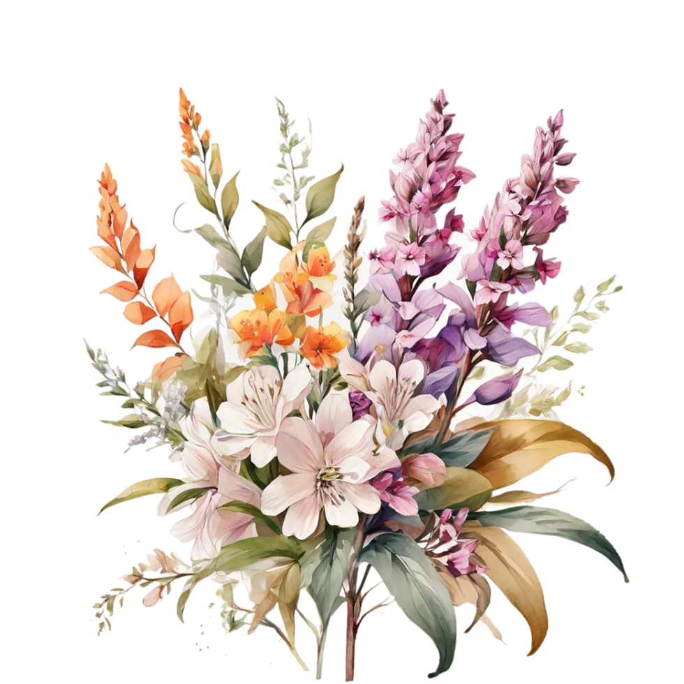 Watercolor Flower Bouquet png