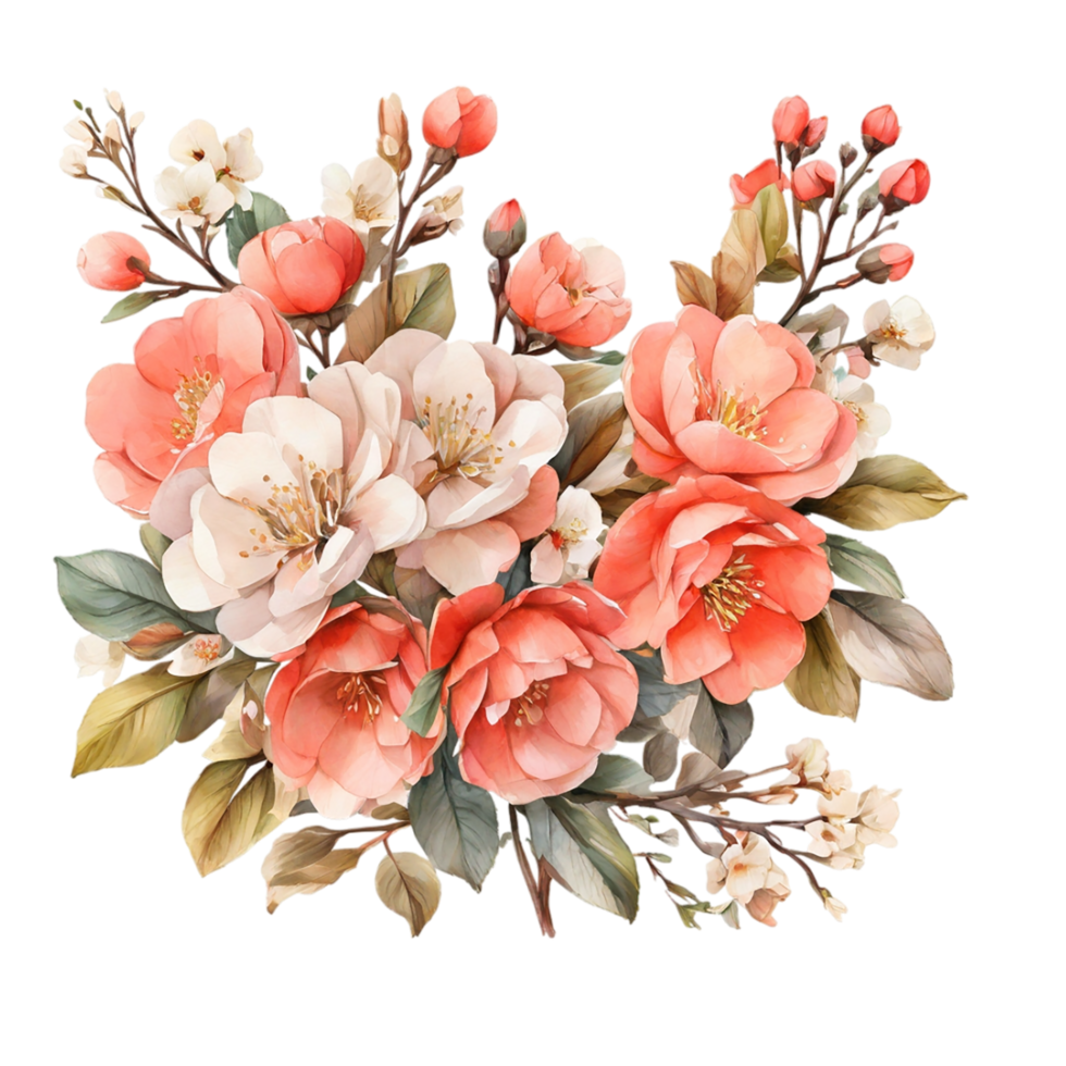 Watercolor Flower Bouquet png