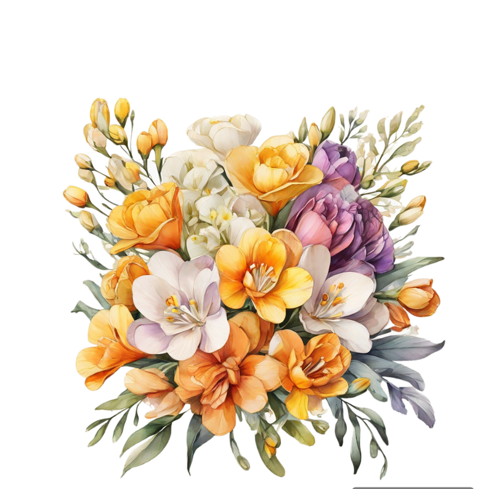Watercolor Flower Bouquet png