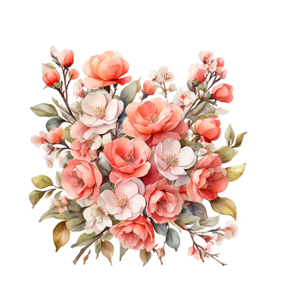 Watercolor Flower Bouquet png