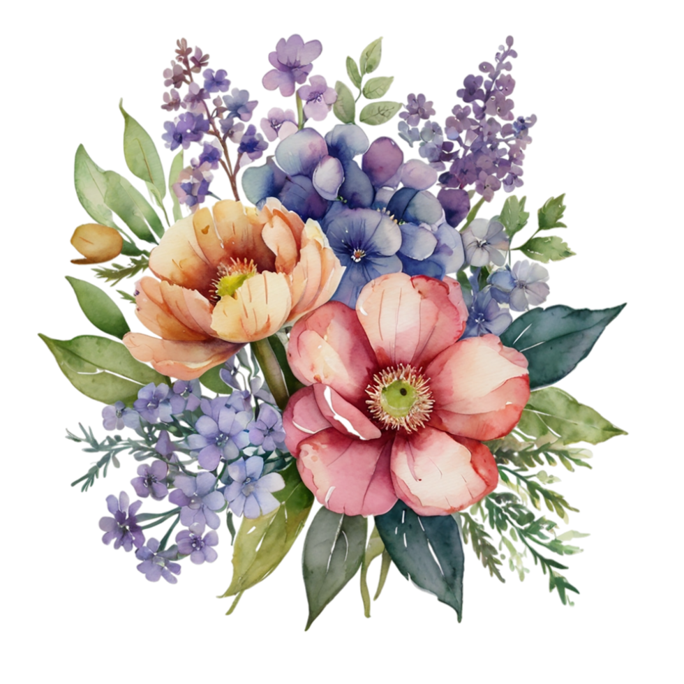 Watercolor Flower Bouquet png