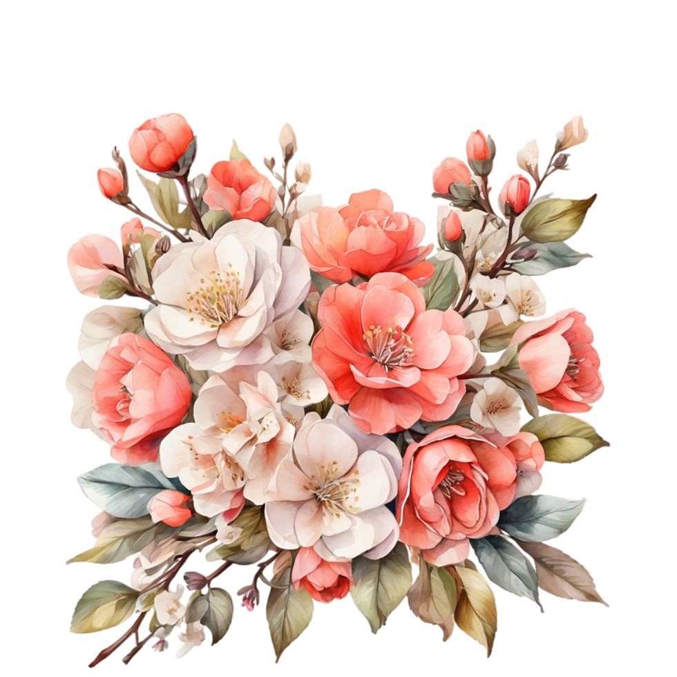Watercolor Flower Bouquet png