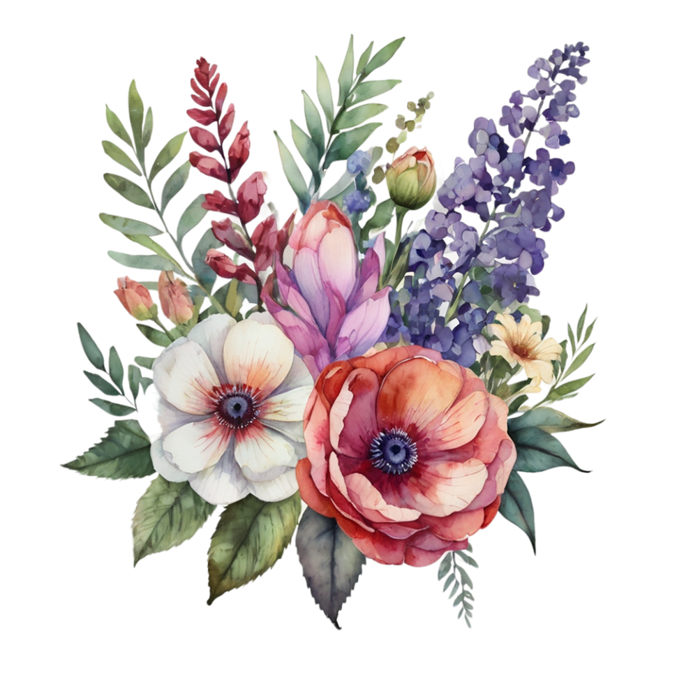 Watercolor Flower Bouquet png