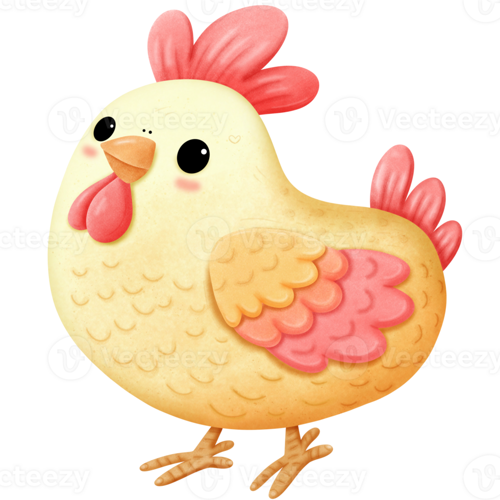Cute cartoon chicken png