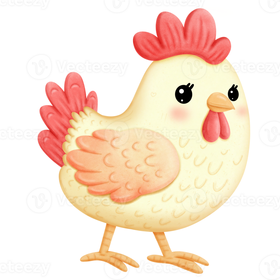 Cute cartoon chicken png