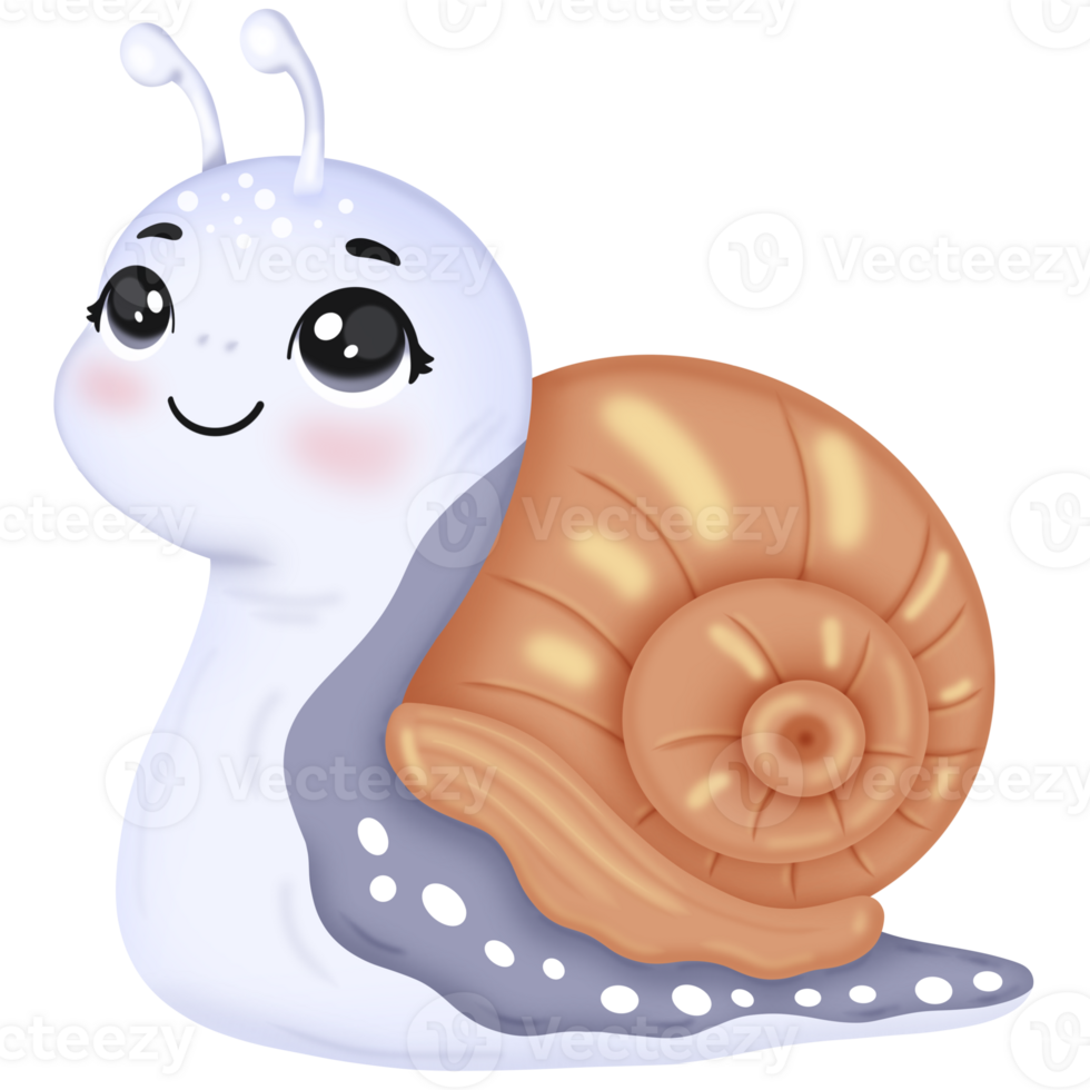Cute cartoon snail png