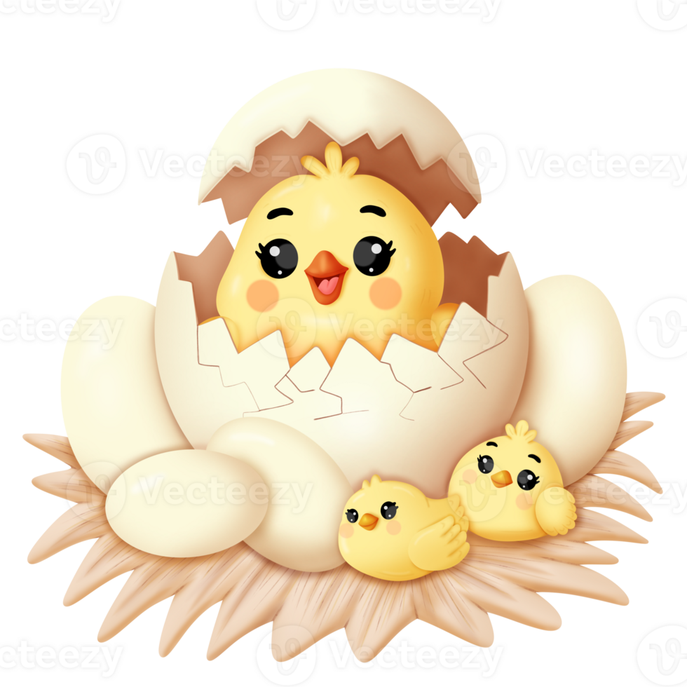 Chicks emerge from egg png