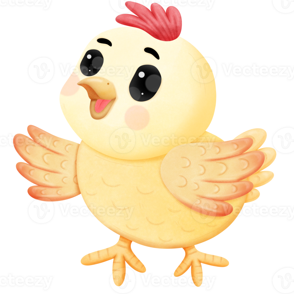 Cute cartoon chicken png
