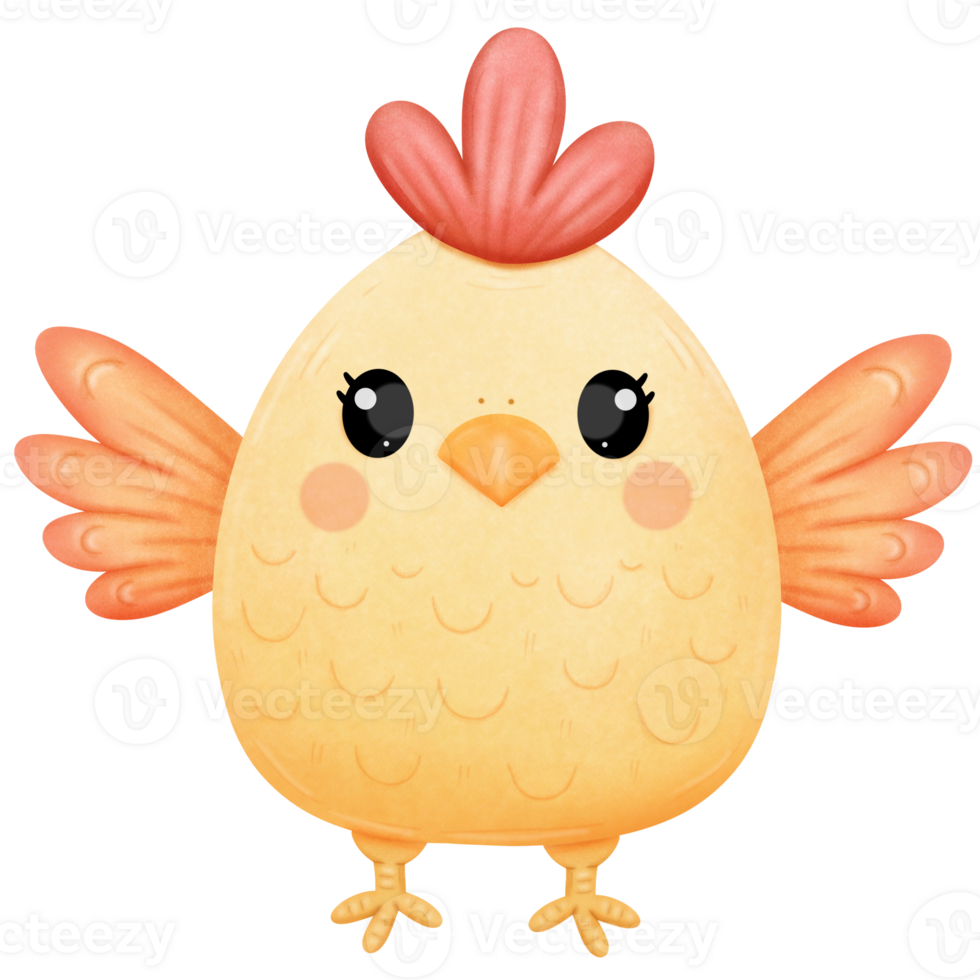 Cute cartoon chicken png
