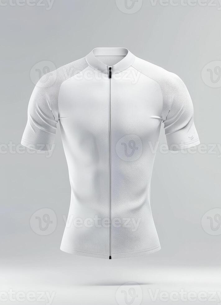 White cycling jersey mockup photo