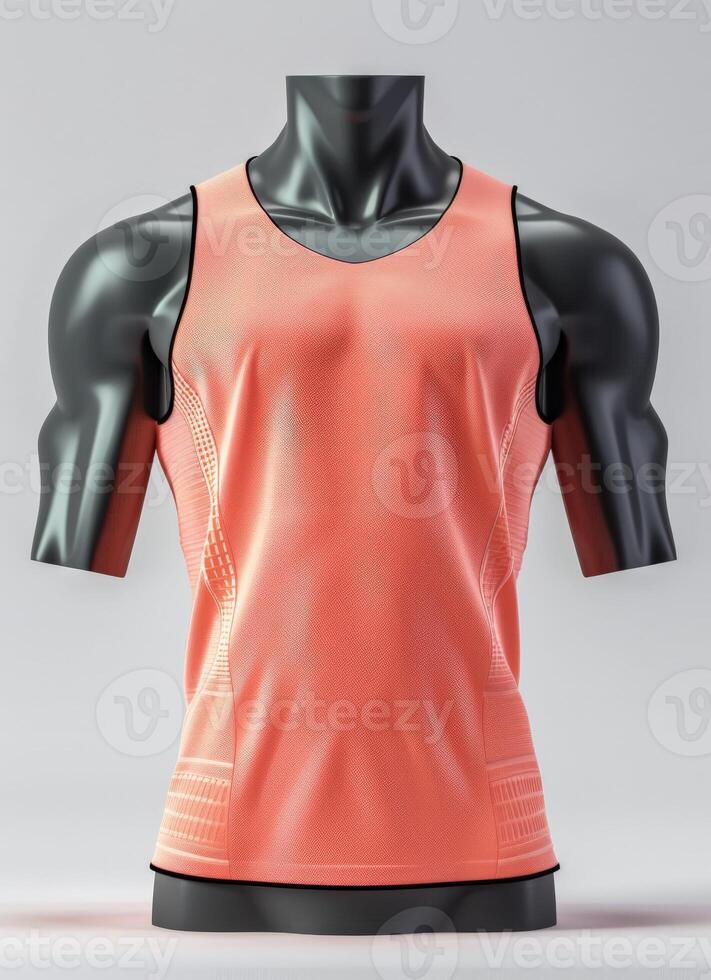 Coral tank top mockup for graphic design photo