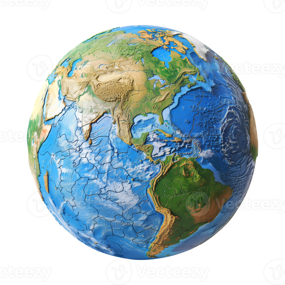 Planet Earth 3D Concept Isolated on Transparent Background png