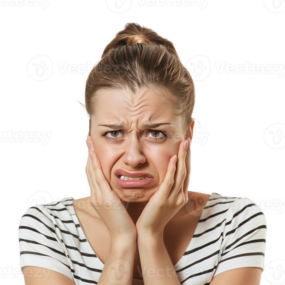 Disgusted Woman Isolated on Transparent Background png
