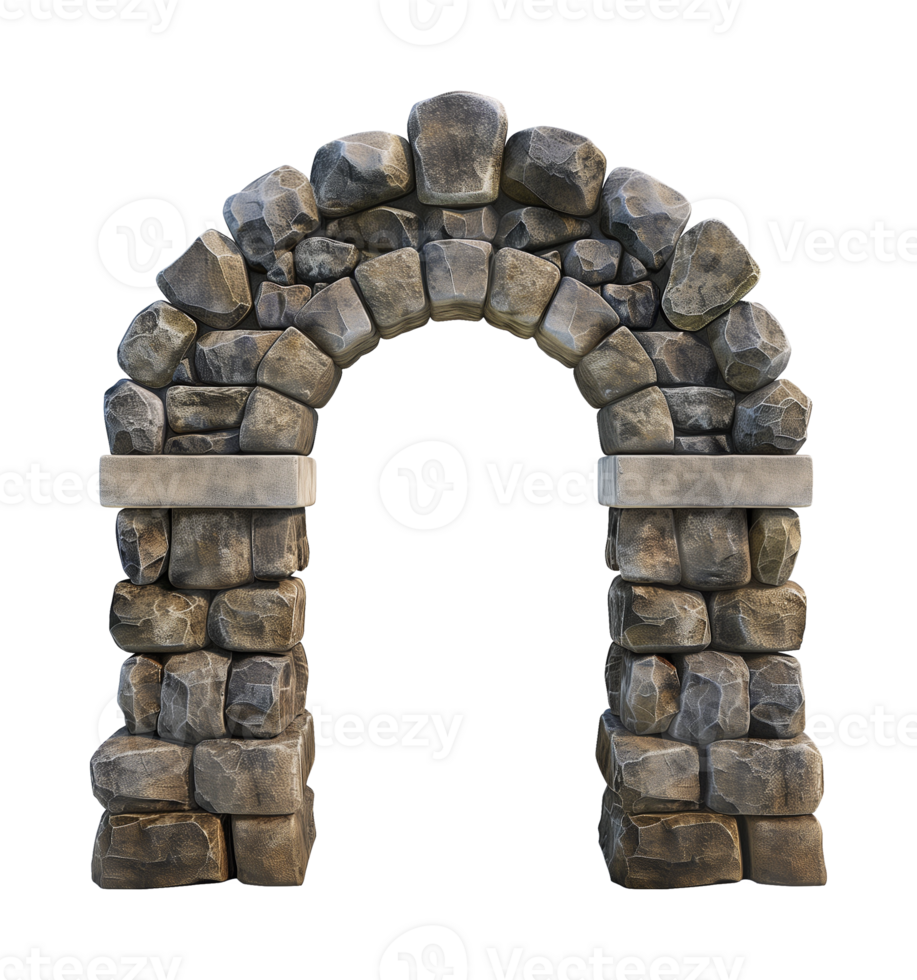 Ruins Stone Arch Isolated on Transparent Background png