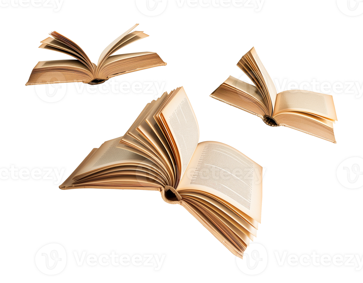 Flying Books Fantasy Isolated on Transparent Background png