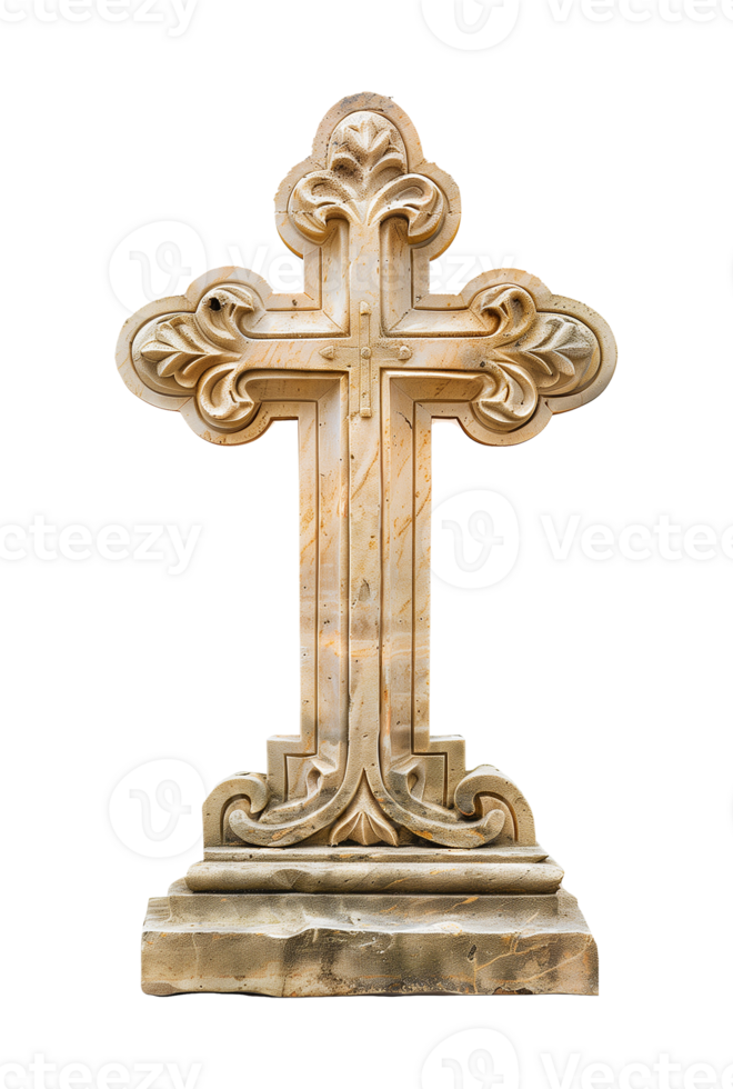 Memorial Intending Cross Isolated on Transparent Background png